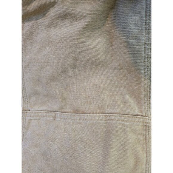 Carhartt Overalls Mens 34x34 Brown Duck Canvas Bib Double Knee Hammer Loop - Picture 7 of 9